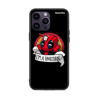 Thumbnail for iPhone 15 Pro Unicorn Deadpool θήκη από τη Smartfits με σχέδιο στο πίσω μέρος και μαύρο περίβλημα | Smartphone case with colorful back and black bezels by Smartfits