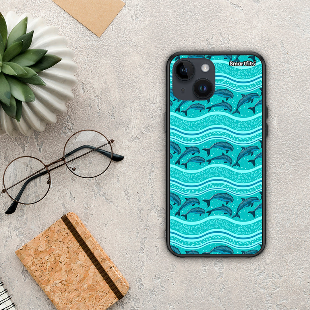 Swimming Dolphins - iPhone 15 case