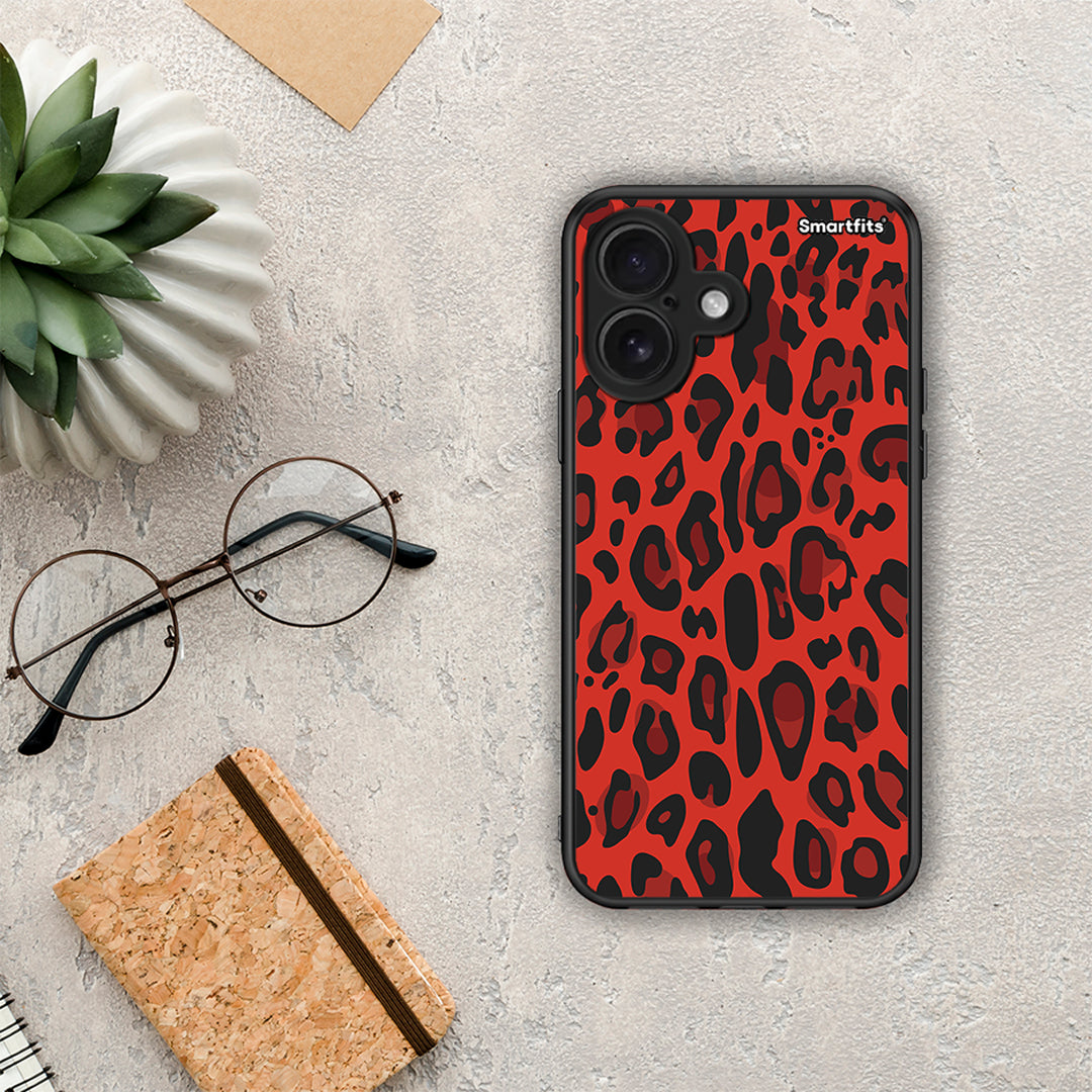 Animal Red Leopard - iPhone 16 θήκη