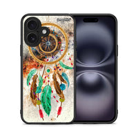 Thumbnail for Θήκη iPhone 16 DreamCatcher Boho από τη Smartfits με σχέδιο στο πίσω μέρος και μαύρο περίβλημα | iPhone 16 DreamCatcher Boho case with colorful back and black bezels