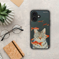 Thumbnail for Cat Goldfish - iPhone 16 θήκη