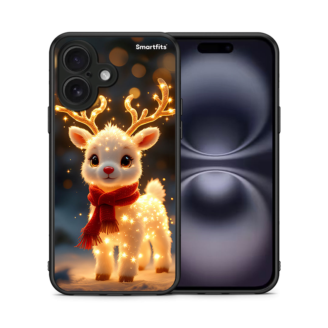 Θήκη iPhone 16 Christmas Cutie από τη Smartfits με σχέδιο στο πίσω μέρος και μαύρο περίβλημα | iPhone 16 Christmas Cutie case with colorful back and black bezels