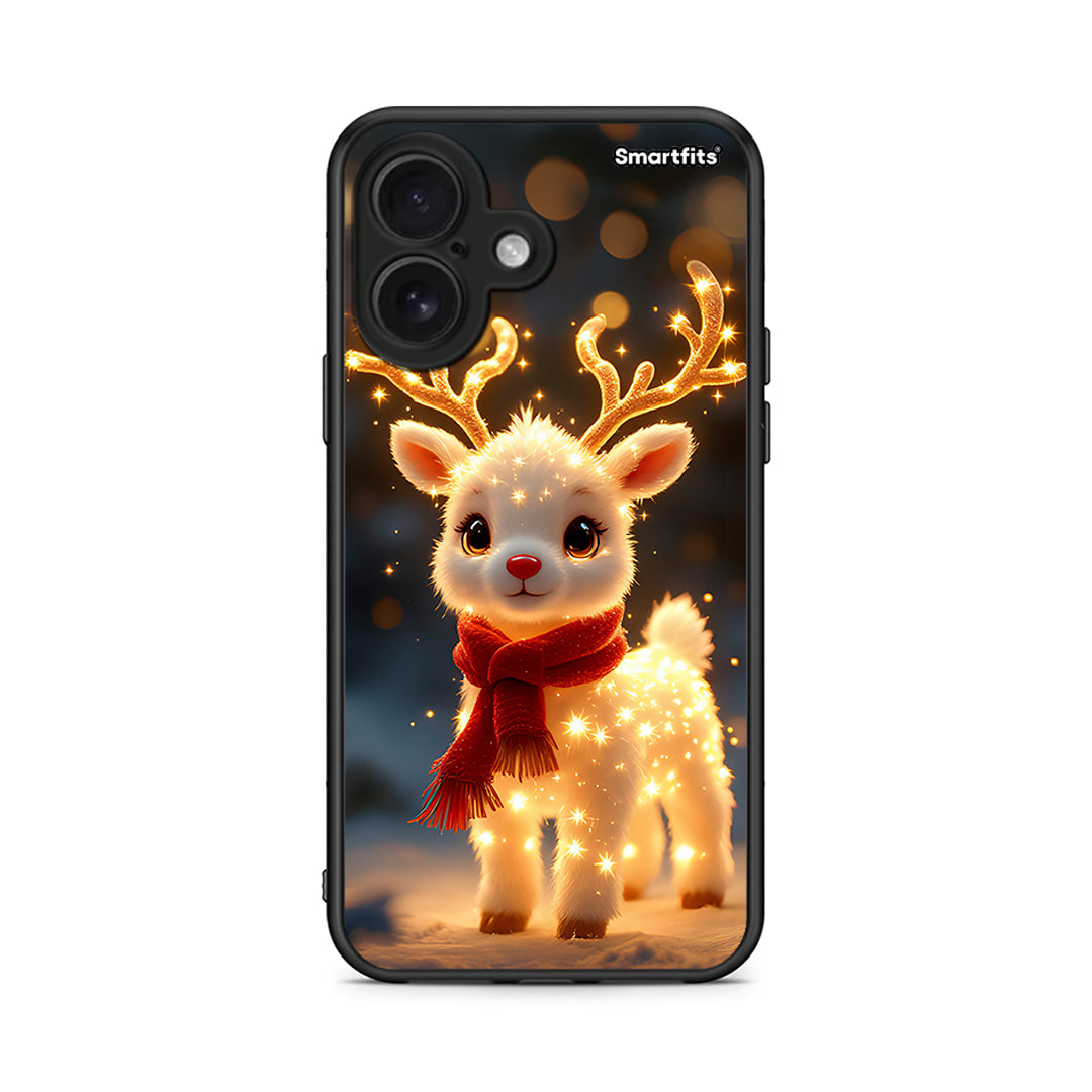 iPhone 16 Christmas Cutie θήκη από τη Smartfits με σχέδιο στο πίσω μέρος και μαύρο περίβλημα | Smartphone case with colorful back and black bezels by Smartfits