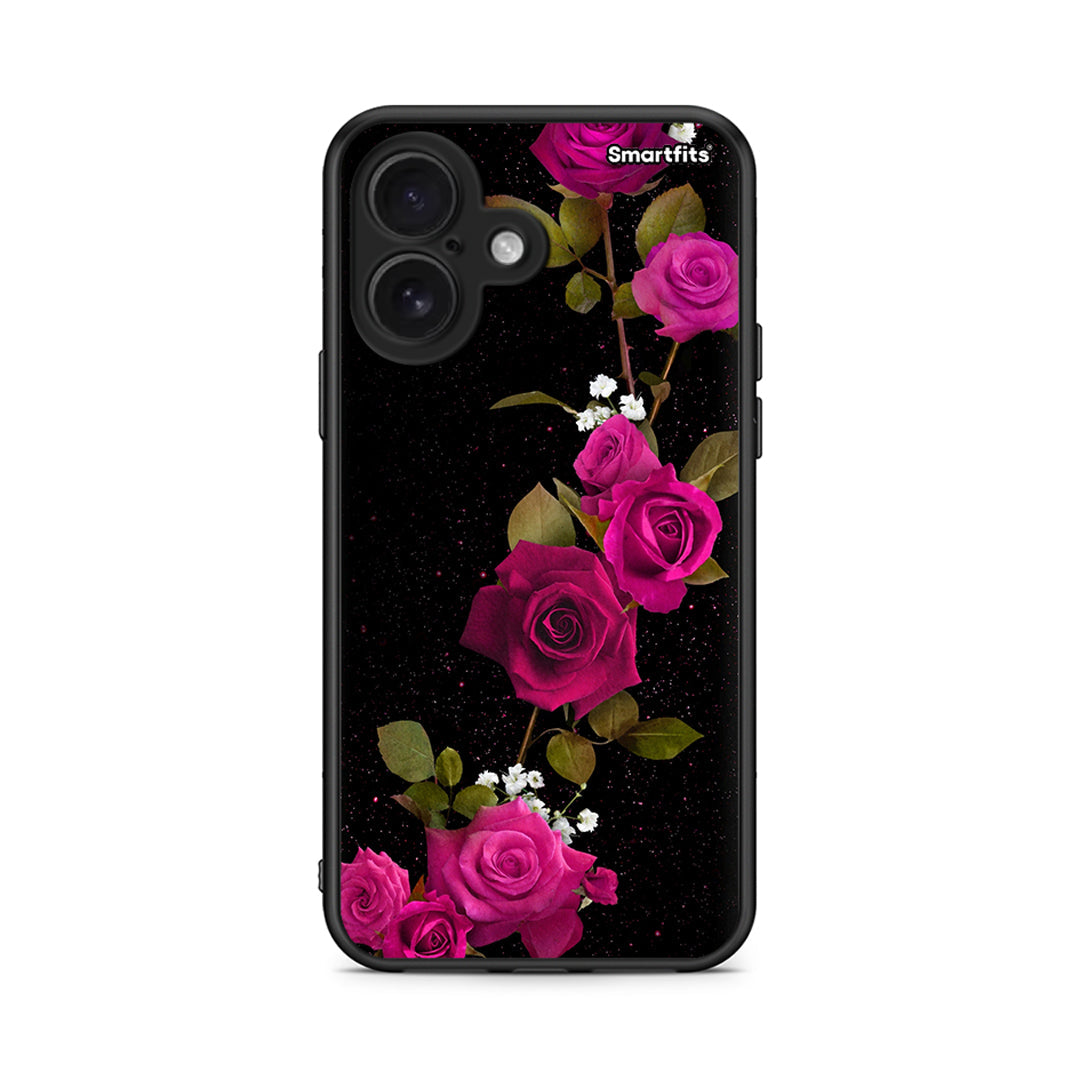 4 - iPhone 16 Red Roses Flower case, cover, bumper