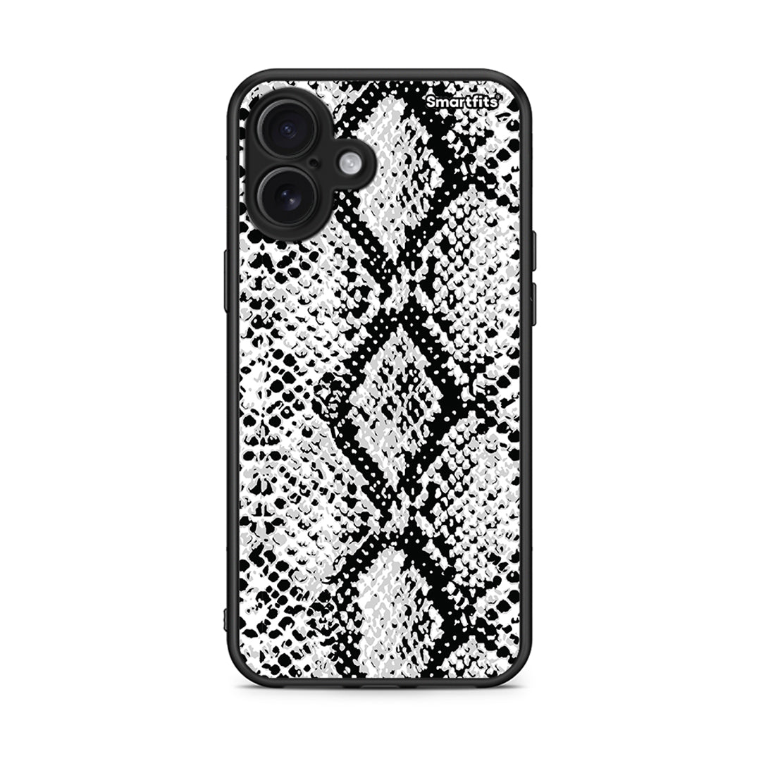 24 - iPhone 16 Plus White Snake Animal case, cover, bumper