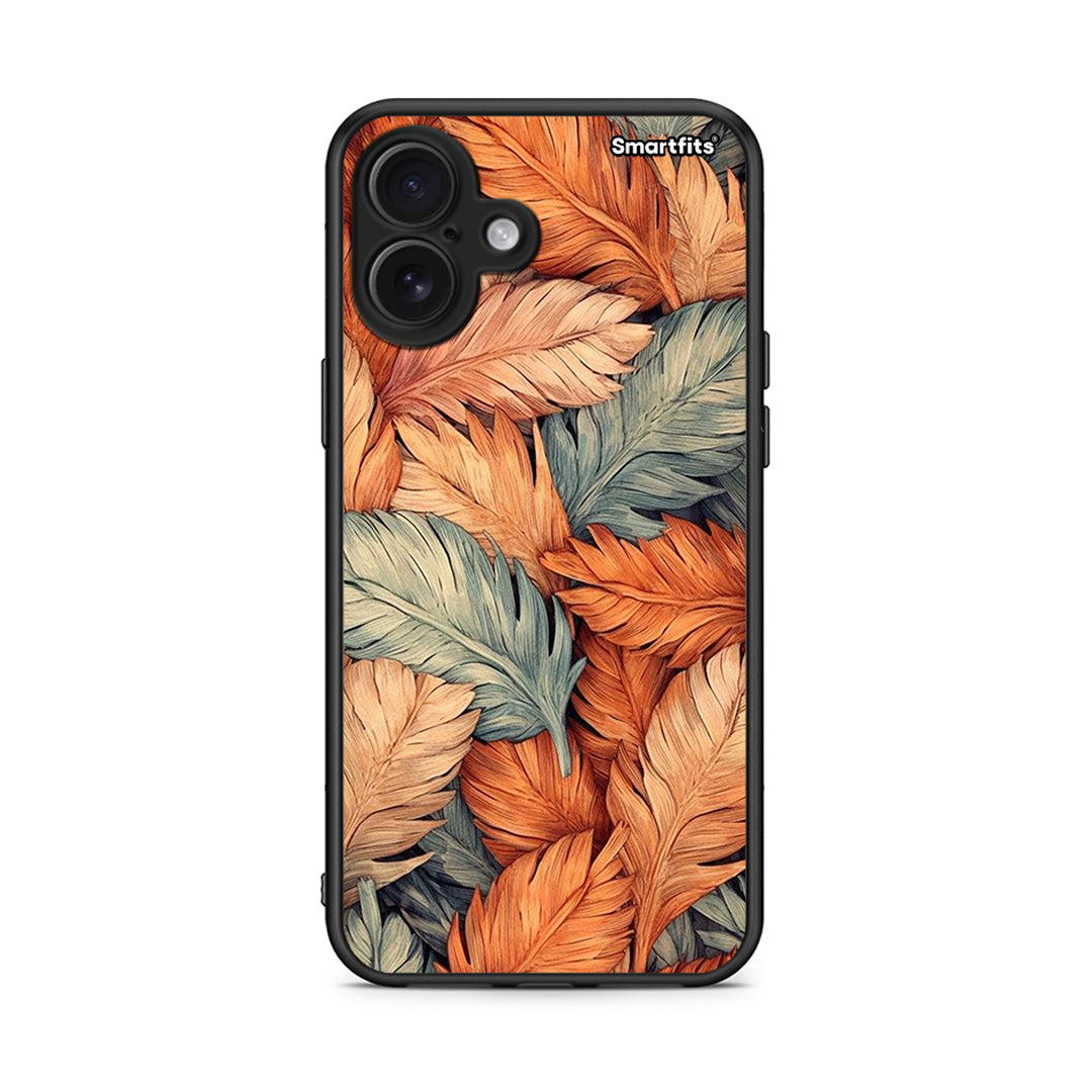 iPhone 16 Plus Autumn Leaves Θήκη από τη Smartfits με σχέδιο στο πίσω μέρος και μαύρο περίβλημα | Smartphone case with colorful back and black bezels by Smartfits