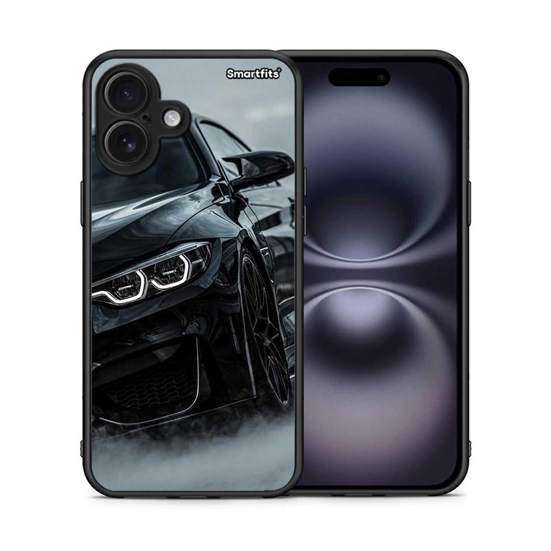 Θήκη iPhone 16 Plus Black BMW από τη Smartfits με σχέδιο στο πίσω μέρος και μαύρο περίβλημα | iPhone 16 Plus Black BMW case with colorful back and black bezels