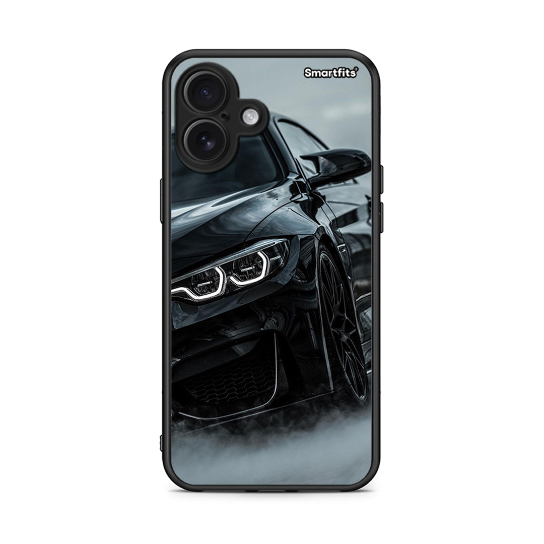 iPhone 16 Plus Black BMW θήκη από τη Smartfits με σχέδιο στο πίσω μέρος και μαύρο περίβλημα | Smartphone case with colorful back and black bezels by Smartfits