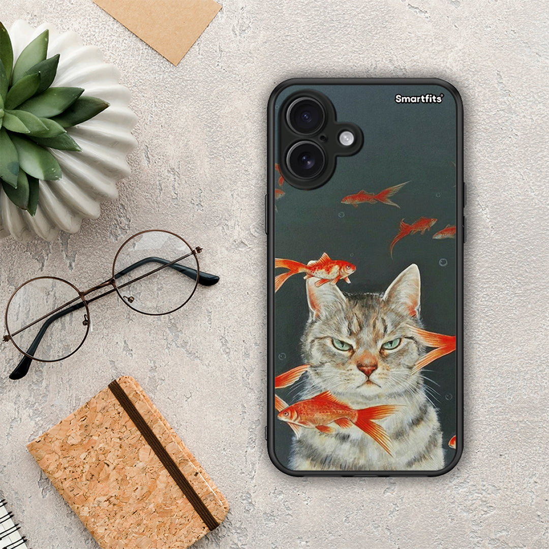 Cat Goldfish - iPhone 16 Plus θήκη