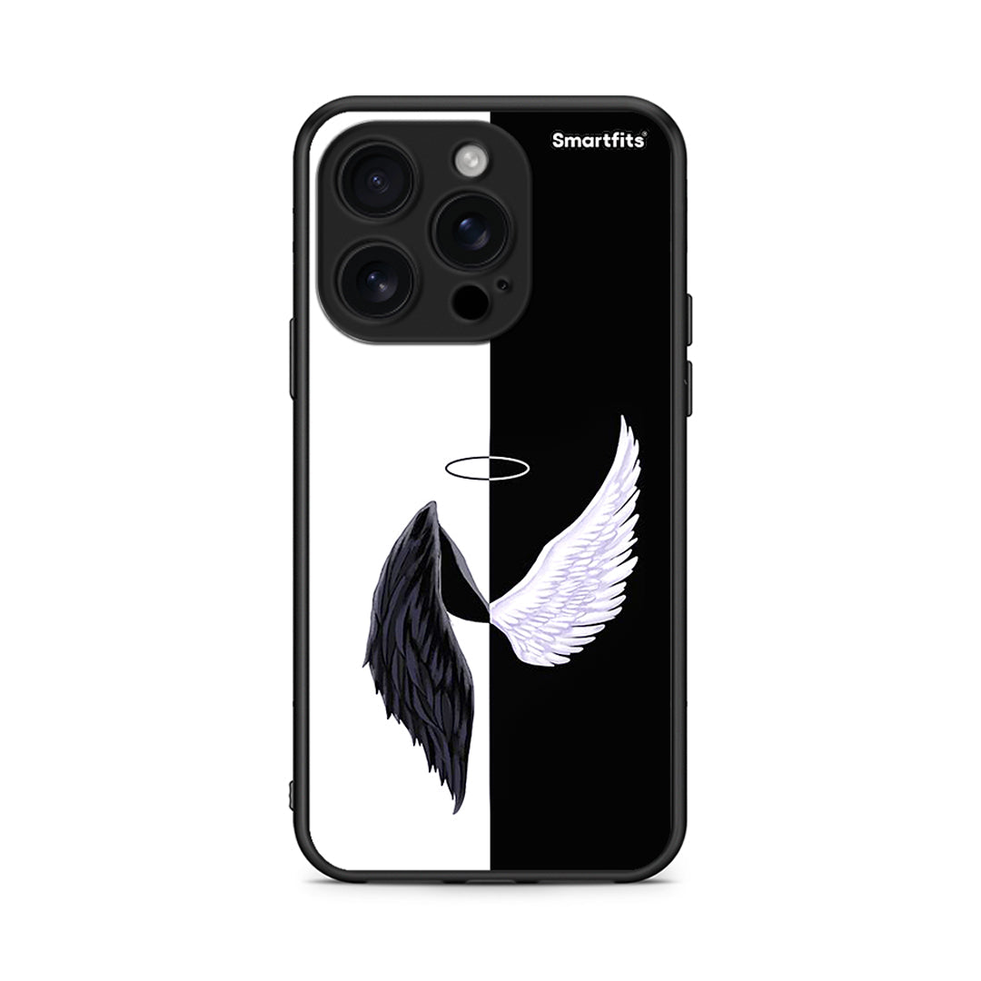 iPhone 16 Pro Angels Demons θήκη από τη Smartfits με σχέδιο στο πίσω μέρος και μαύρο περίβλημα | Smartphone case with colorful back and black bezels by Smartfits