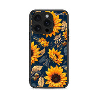 Thumbnail for iPhone 16 Pro Autumn Sunflowers Θήκη από τη Smartfits με σχέδιο στο πίσω μέρος και μαύρο περίβλημα | Smartphone case with colorful back and black bezels by Smartfits