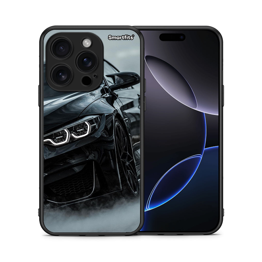 Θήκη iPhone 16 Pro Black BMW από τη Smartfits με σχέδιο στο πίσω μέρος και μαύρο περίβλημα | iPhone 16 Pro Black BMW case with colorful back and black bezels