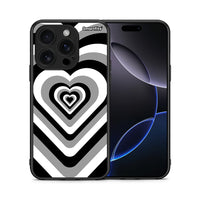 Thumbnail for Θήκη iPhone 16 Pro Black Hearts από τη Smartfits με σχέδιο στο πίσω μέρος και μαύρο περίβλημα | iPhone 16 Pro Black Hearts case with colorful back and black bezels