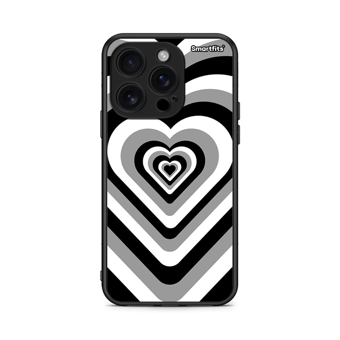 iPhone 16 Pro Black Hearts θήκη από τη Smartfits με σχέδιο στο πίσω μέρος και μαύρο περίβλημα | Smartphone case with colorful back and black bezels by Smartfits