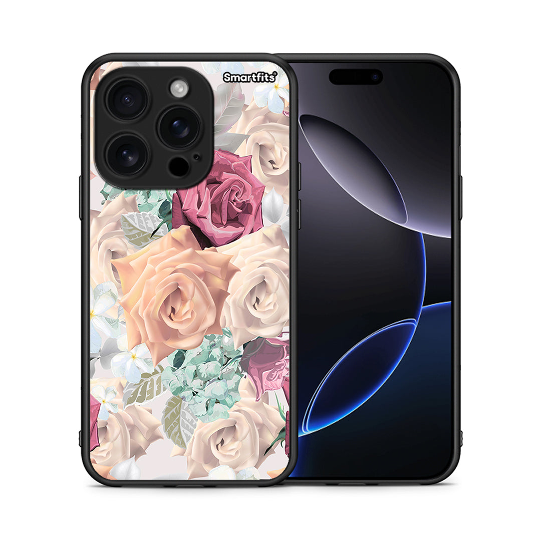 Θήκη iPhone 16 Pro Bouquet Floral από τη Smartfits με σχέδιο στο πίσω μέρος και μαύρο περίβλημα | iPhone 16 Pro Bouquet Floral case with colorful back and black bezels