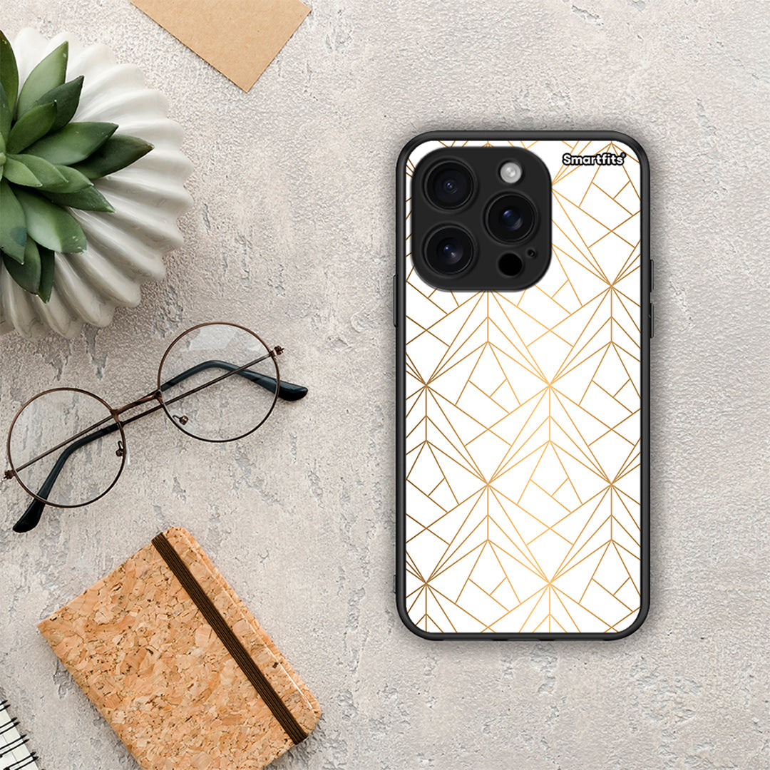 Geometric Luxury White - iPhone 16 Pro θήκη