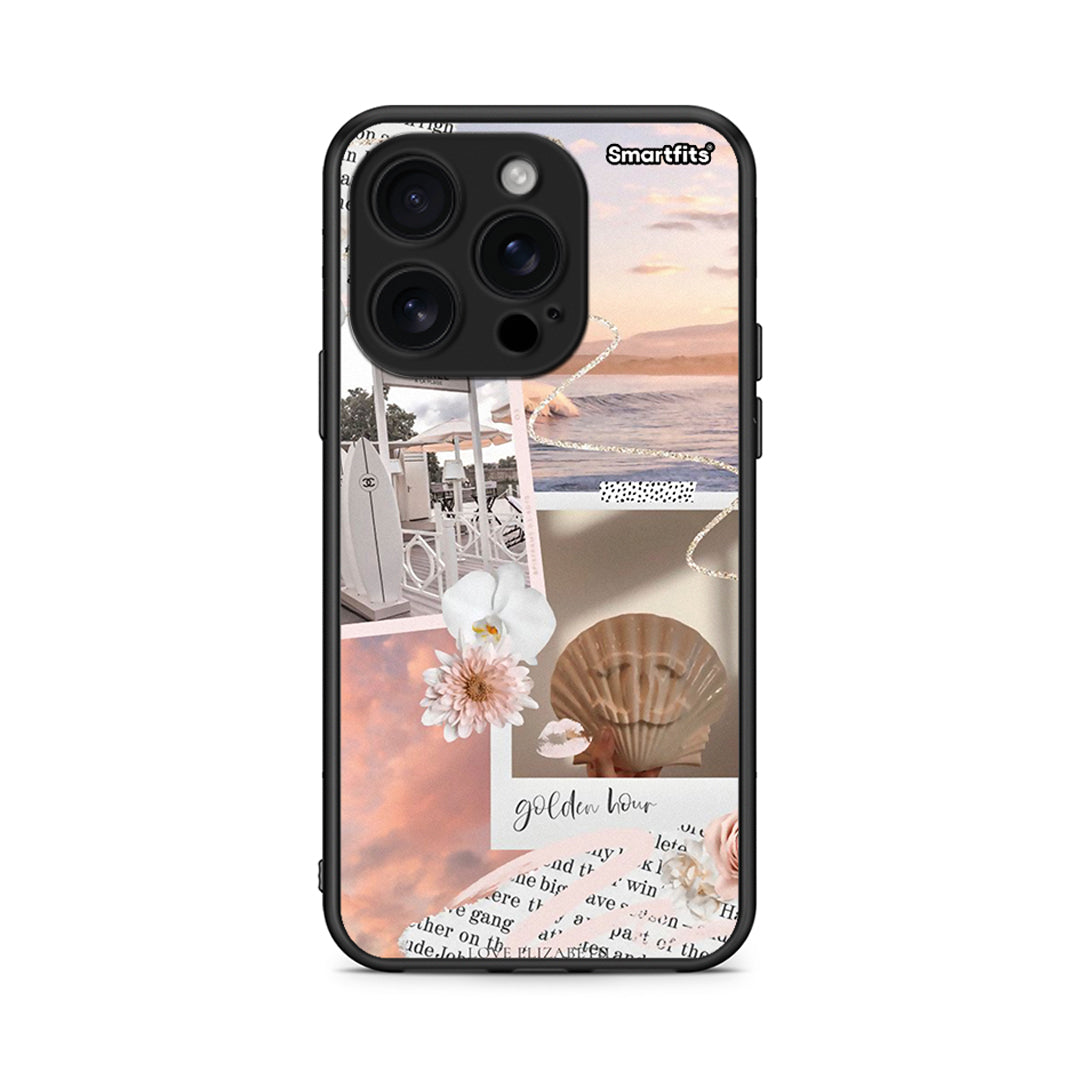 iPhone 16 Pro Golden Hour Θήκη Αγίου Βαλεντίνου από τη Smartfits με σχέδιο στο πίσω μέρος και μαύρο περίβλημα | Smartphone case with colorful back and black bezels by Smartfits