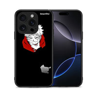 Thumbnail for Θήκη iPhone 16 Pro Itadori Anime από τη Smartfits με σχέδιο στο πίσω μέρος και μαύρο περίβλημα | iPhone 16 Pro Itadori Anime case with colorful back and black bezels