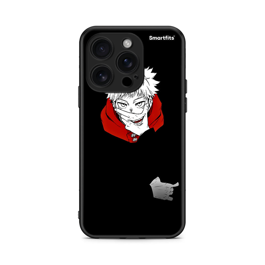 iPhone 16 Pro Itadori Anime θήκη από τη Smartfits με σχέδιο στο πίσω μέρος και μαύρο περίβλημα | Smartphone case with colorful back and black bezels by Smartfits