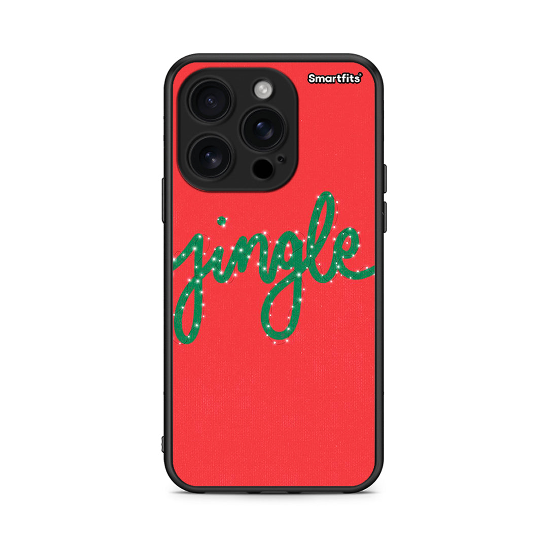 iPhone 16 Pro Jingle Xmas θήκη από τη Smartfits με σχέδιο στο πίσω μέρος και μαύρο περίβλημα | Smartphone case with colorful back and black bezels by Smartfits