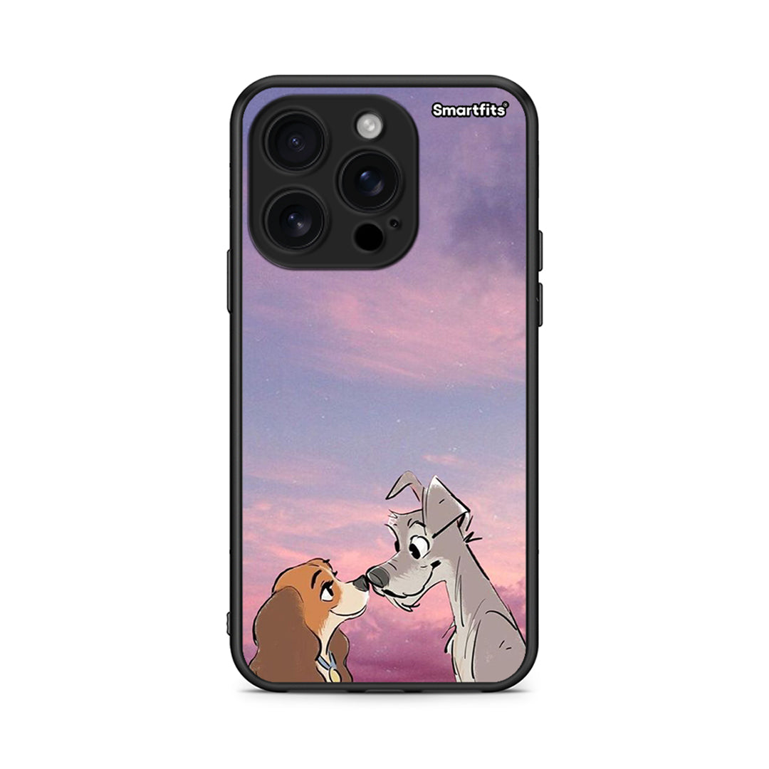 iPhone 16 Pro Lady And Tramp θήκη από τη Smartfits με σχέδιο στο πίσω μέρος και μαύρο περίβλημα | Smartphone case with colorful back and black bezels by Smartfits