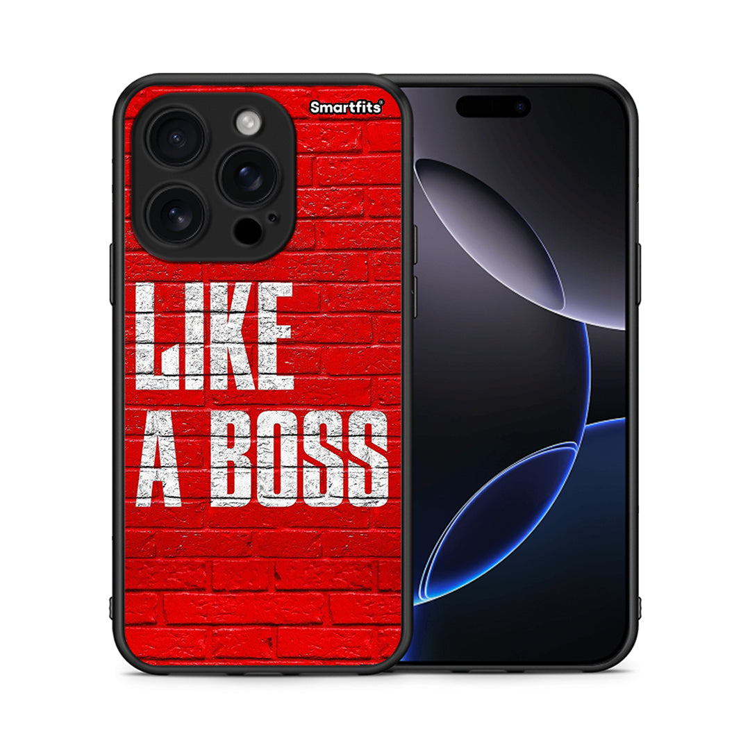 Θήκη iPhone 16 Pro Like A Boss από τη Smartfits με σχέδιο στο πίσω μέρος και μαύρο περίβλημα | iPhone 16 Pro Like A Boss case with colorful back and black bezels