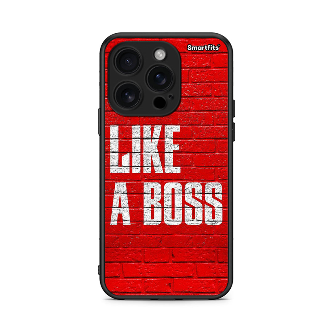 iPhone 16 Pro Like A Boss θήκη από τη Smartfits με σχέδιο στο πίσω μέρος και μαύρο περίβλημα | Smartphone case with colorful back and black bezels by Smartfits