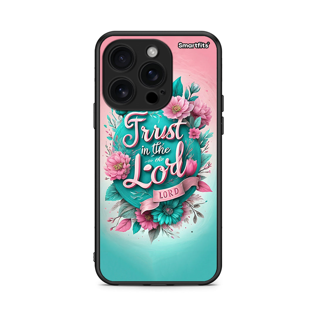 iPhone 16 Pro Lord Trust θήκη από τη Smartfits με σχέδιο στο πίσω μέρος και μαύρο περίβλημα | Smartphone case with colorful back and black bezels by Smartfits