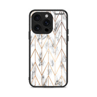 Thumbnail for 44 - iPhone 16 Pro Gold Geometric Marble case, cover, bumper