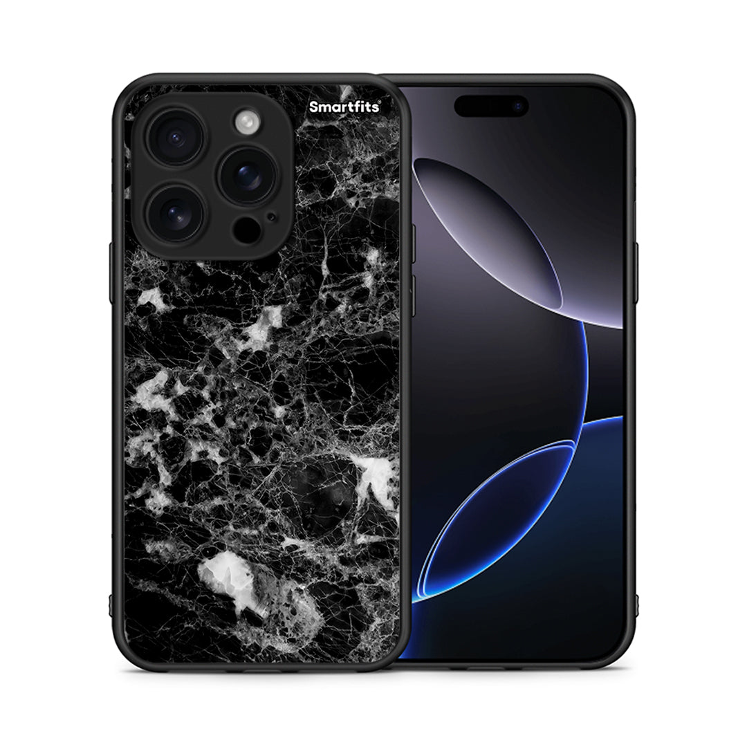 Θήκη iPhone 16 Pro Male Marble από τη Smartfits με σχέδιο στο πίσω μέρος και μαύρο περίβλημα | iPhone 16 Pro Male Marble case with colorful back and black bezels