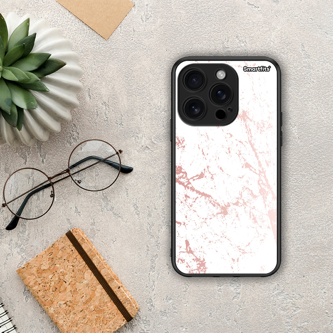 Marble Pink Splash - iPhone 16 Pro θήκη