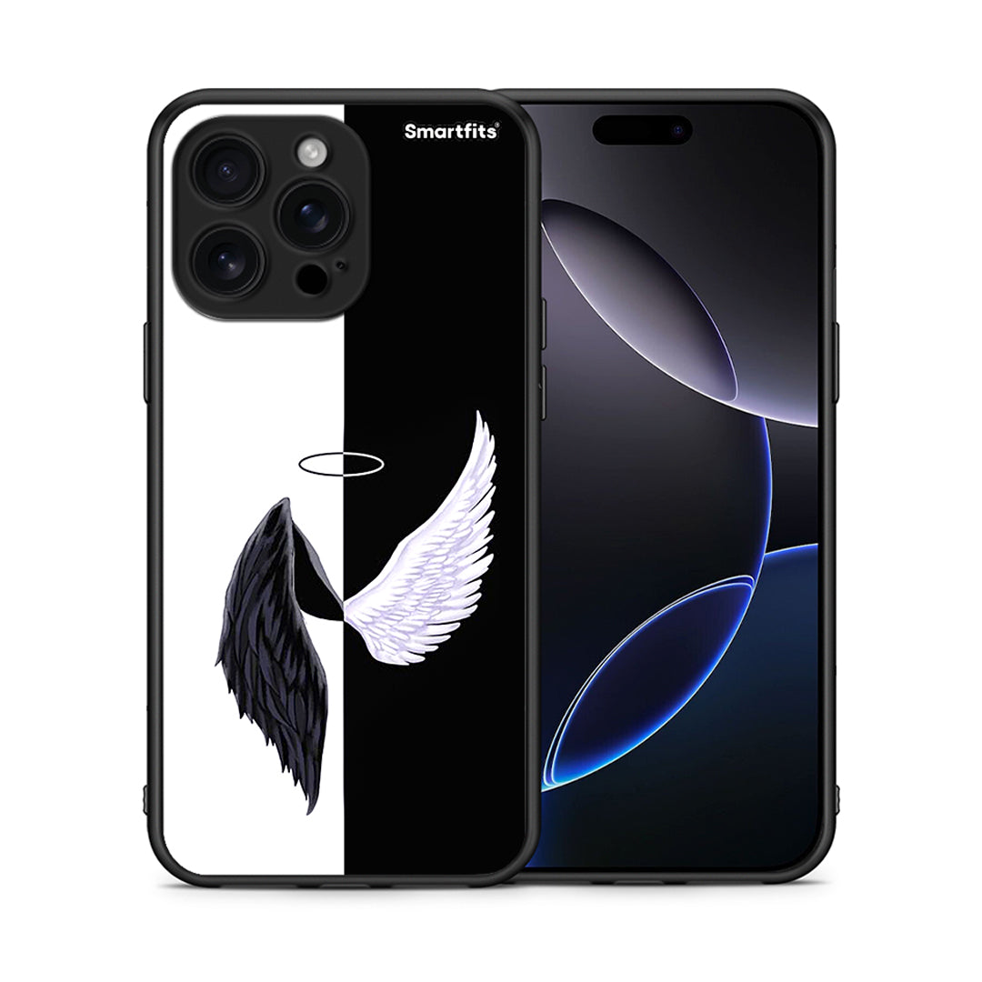 Θήκη iPhone 16 Pro Max Angels Demons από τη Smartfits με σχέδιο στο πίσω μέρος και μαύρο περίβλημα | iPhone 16 Pro Max Angels Demons case with colorful back and black bezels