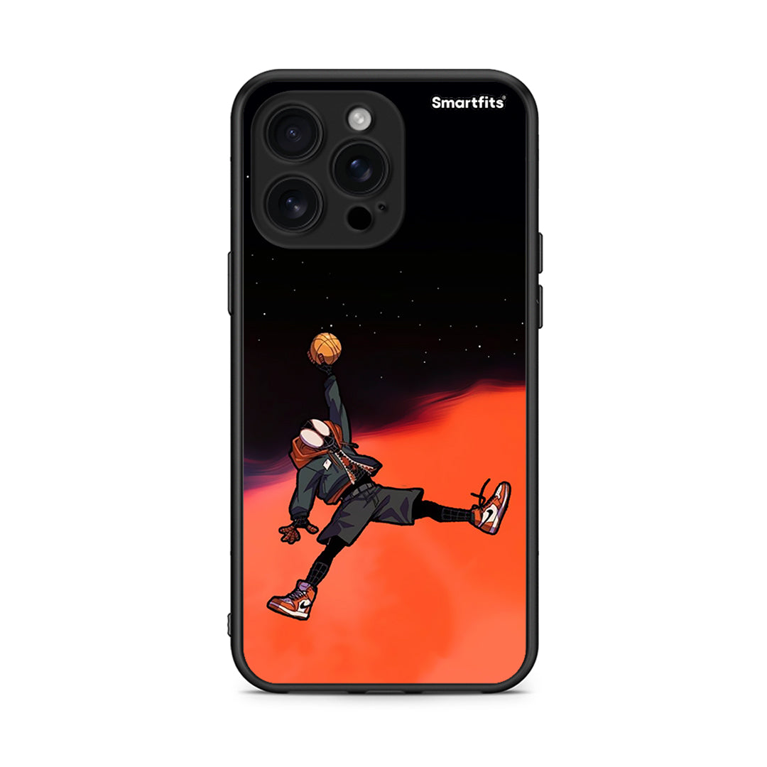 iPhone 16 Pro Max Basketball Hero θήκη από τη Smartfits με σχέδιο στο πίσω μέρος και μαύρο περίβλημα | Smartphone case with colorful back and black bezels by Smartfits