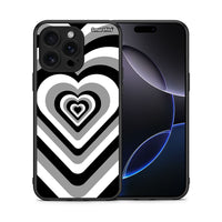 Thumbnail for Θήκη iPhone 16 Pro Max Black Hearts από τη Smartfits με σχέδιο στο πίσω μέρος και μαύρο περίβλημα | iPhone 16 Pro Max Black Hearts case with colorful back and black bezels