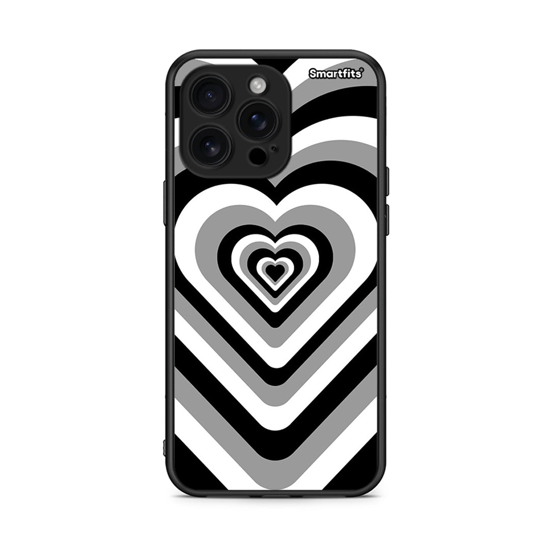 iPhone 16 Pro Max Black Hearts θήκη από τη Smartfits με σχέδιο στο πίσω μέρος και μαύρο περίβλημα | Smartphone case with colorful back and black bezels by Smartfits