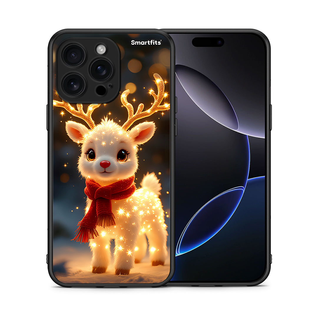 Θήκη iPhone 16 Pro Max Christmas Cutie από τη Smartfits με σχέδιο στο πίσω μέρος και μαύρο περίβλημα | iPhone 16 Pro Max Christmas Cutie case with colorful back and black bezels