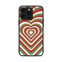 Thumbnail for iPhone 16 Pro Max Christmas Hearts θήκη από τη Smartfits με σχέδιο στο πίσω μέρος και μαύρο περίβλημα | Smartphone case with colorful back and black bezels by Smartfits