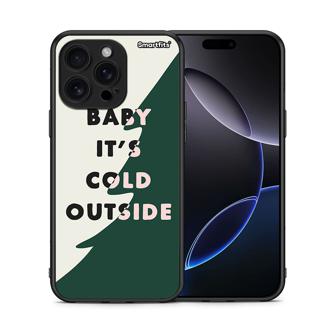 Θήκη iPhone 16 Pro Max Cold Outside από τη Smartfits με σχέδιο στο πίσω μέρος και μαύρο περίβλημα | iPhone 16 Pro Max Cold Outside case with colorful back and black bezels