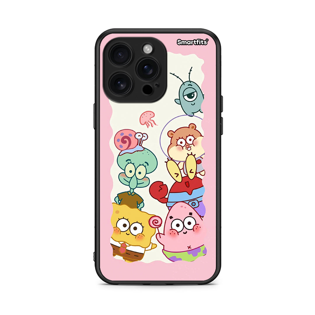 iPhone 16 Pro Max Cute Companion θήκη από τη Smartfits με σχέδιο στο πίσω μέρος και μαύρο περίβλημα | Smartphone case with colorful back and black bezels by Smartfits