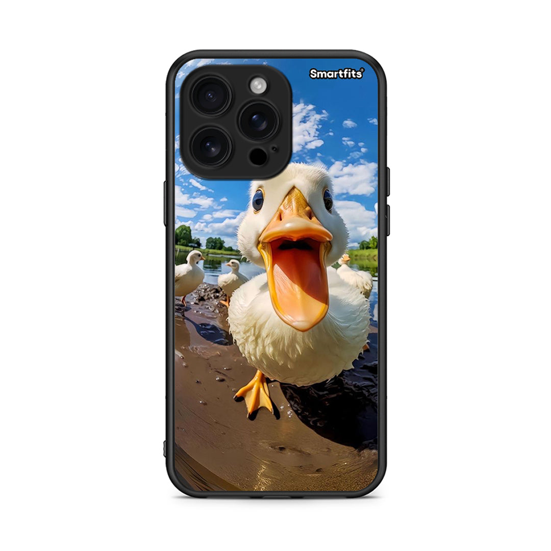 iPhone 16 Pro Max Duck Face θήκη από τη Smartfits με σχέδιο στο πίσω μέρος και μαύρο περίβλημα | Smartphone case with colorful back and black bezels by Smartfits