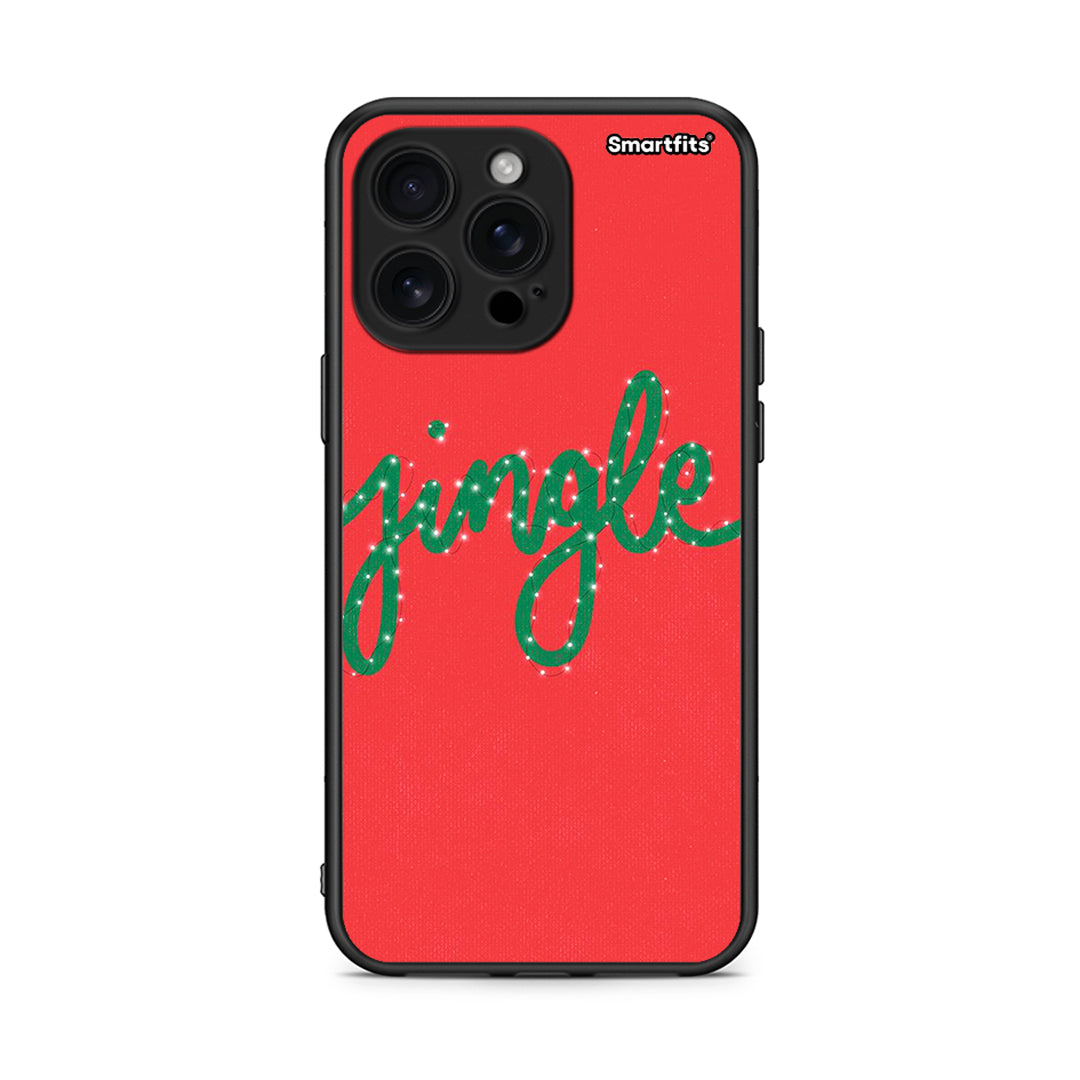 iPhone 16 Pro Max Jingle Xmas θήκη από τη Smartfits με σχέδιο στο πίσω μέρος και μαύρο περίβλημα | Smartphone case with colorful back and black bezels by Smartfits