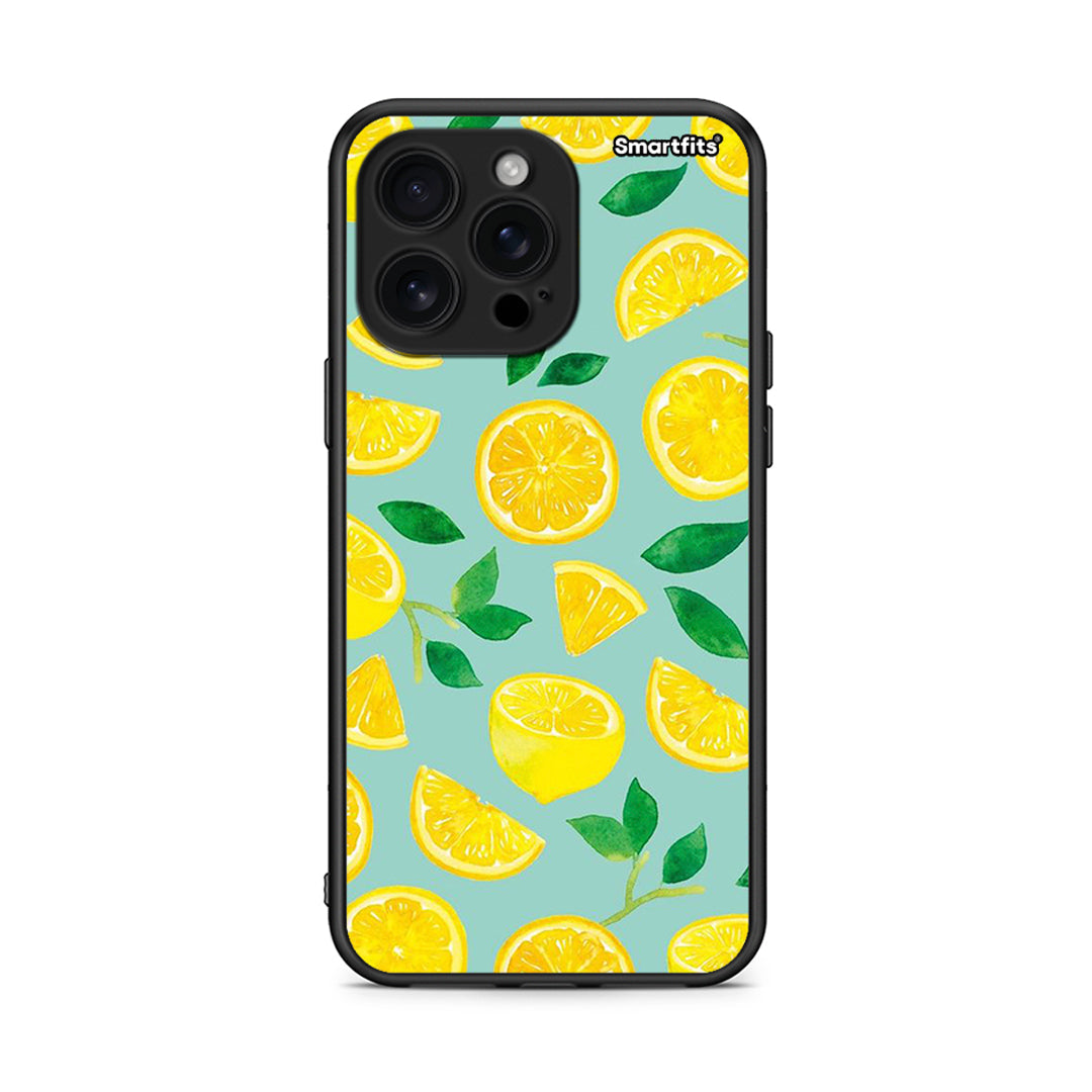 iPhone 16 Pro Max Lemons θήκη από τη Smartfits με σχέδιο στο πίσω μέρος και μαύρο περίβλημα | Smartphone case with colorful back and black bezels by Smartfits