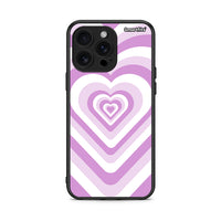 Thumbnail for iPhone 16 Pro Max Lilac Hearts θήκη από τη Smartfits με σχέδιο στο πίσω μέρος και μαύρο περίβλημα | Smartphone case with colorful back and black bezels by Smartfits