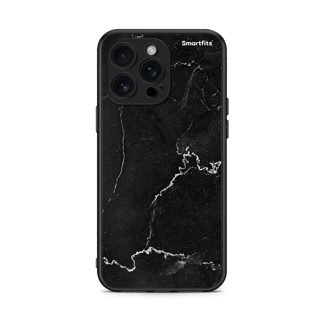 iPhone 16 Pro Max Marble Black θήκη από τη Smartfits με σχέδιο στο πίσω μέρος και μαύρο περίβλημα | Smartphone case with colorful back and black bezels by Smartfits