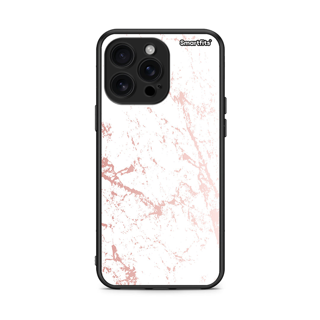 116 - iPhone 16 Pro Max Pink Splash Marble case, cover, bumper