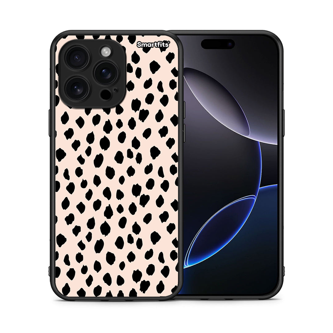 Θήκη iPhone 16 Pro Max New Polka Dots από τη Smartfits με σχέδιο στο πίσω μέρος και μαύρο περίβλημα | iPhone 16 Pro Max New Polka Dots case with colorful back and black bezels