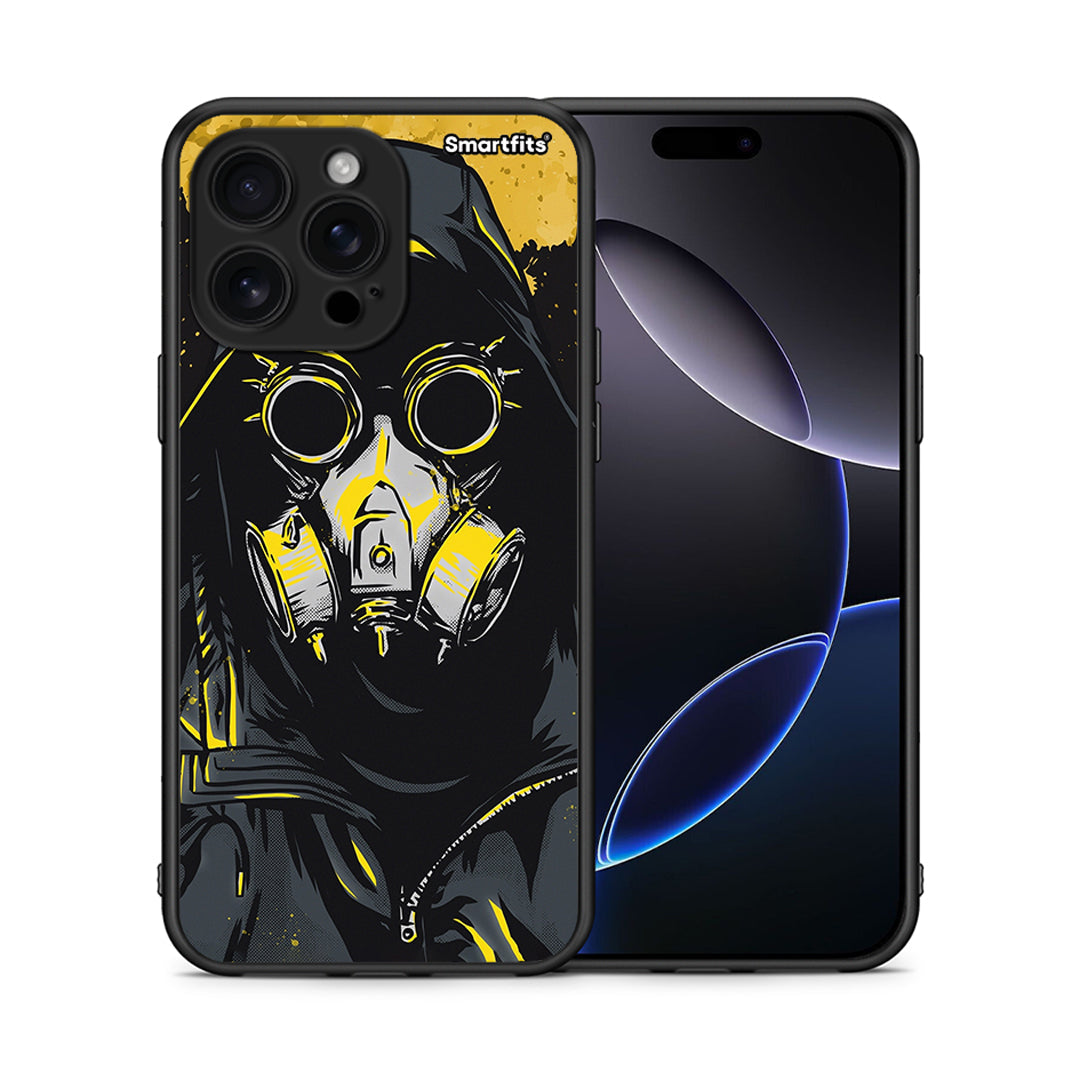 Θήκη iPhone 16 Pro Max Mask PopArt από τη Smartfits με σχέδιο στο πίσω μέρος και μαύρο περίβλημα | iPhone 16 Pro Max Mask PopArt case with colorful back and black bezels