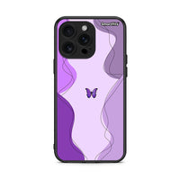 Thumbnail for iPhone 16 Pro Max Purple Mariposa Θήκη Αγίου Βαλεντίνου από τη Smartfits με σχέδιο στο πίσω μέρος και μαύρο περίβλημα | Smartphone case with colorful back and black bezels by Smartfits