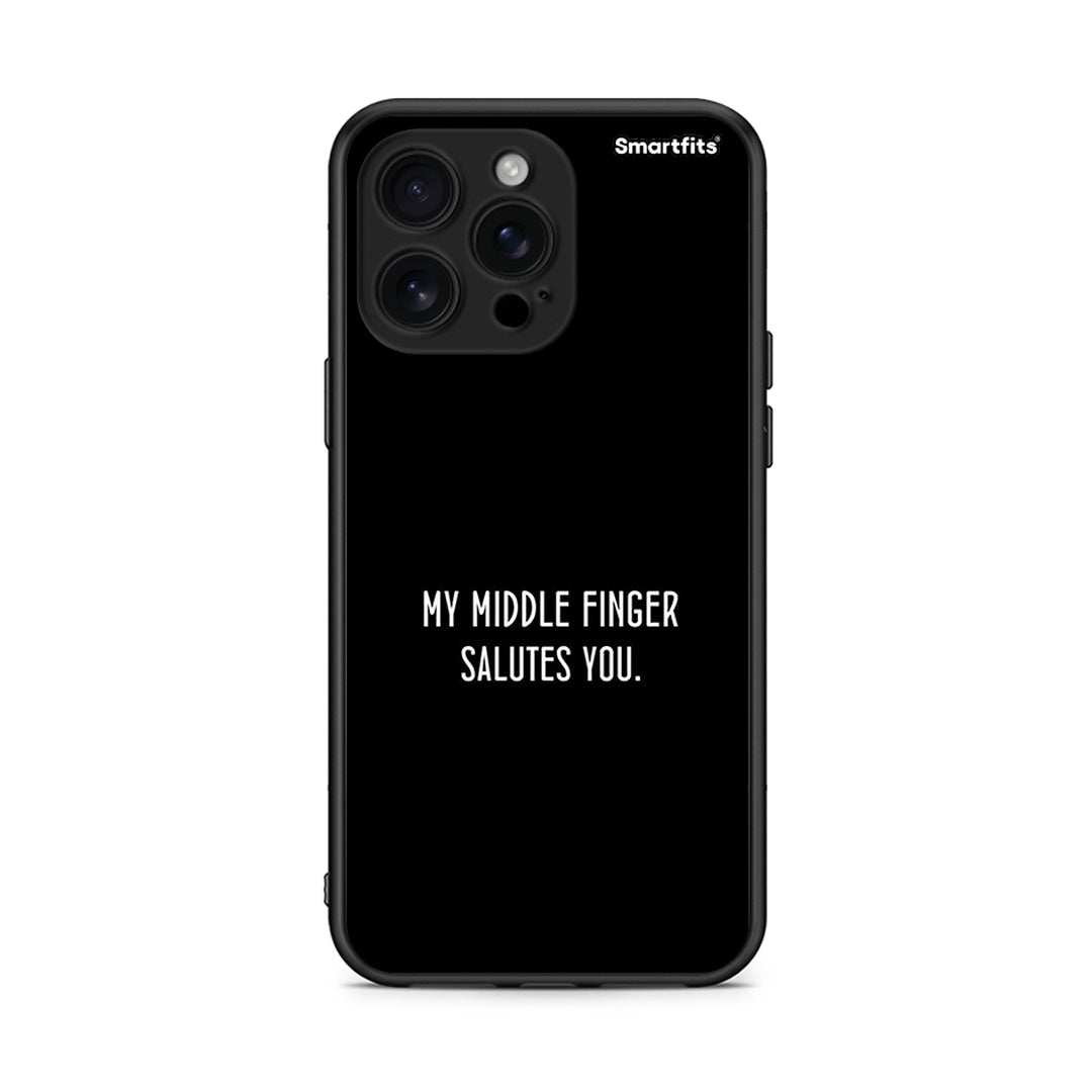 iPhone 16 Pro Max Salute θήκη από τη Smartfits με σχέδιο στο πίσω μέρος και μαύρο περίβλημα | Smartphone case with colorful back and black bezels by Smartfits