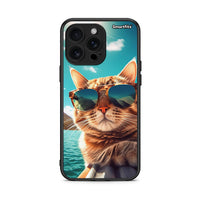 Thumbnail for iPhone 16 Pro Max Summer Cat θήκη από τη Smartfits με σχέδιο στο πίσω μέρος και μαύρο περίβλημα | Smartphone case with colorful back and black bezels by Smartfits